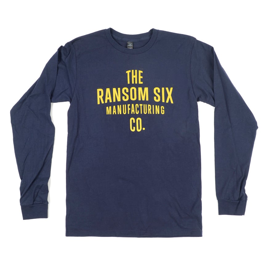 Image of Ransom Six Manufacturing Co. Logo Long Sleeve Tee