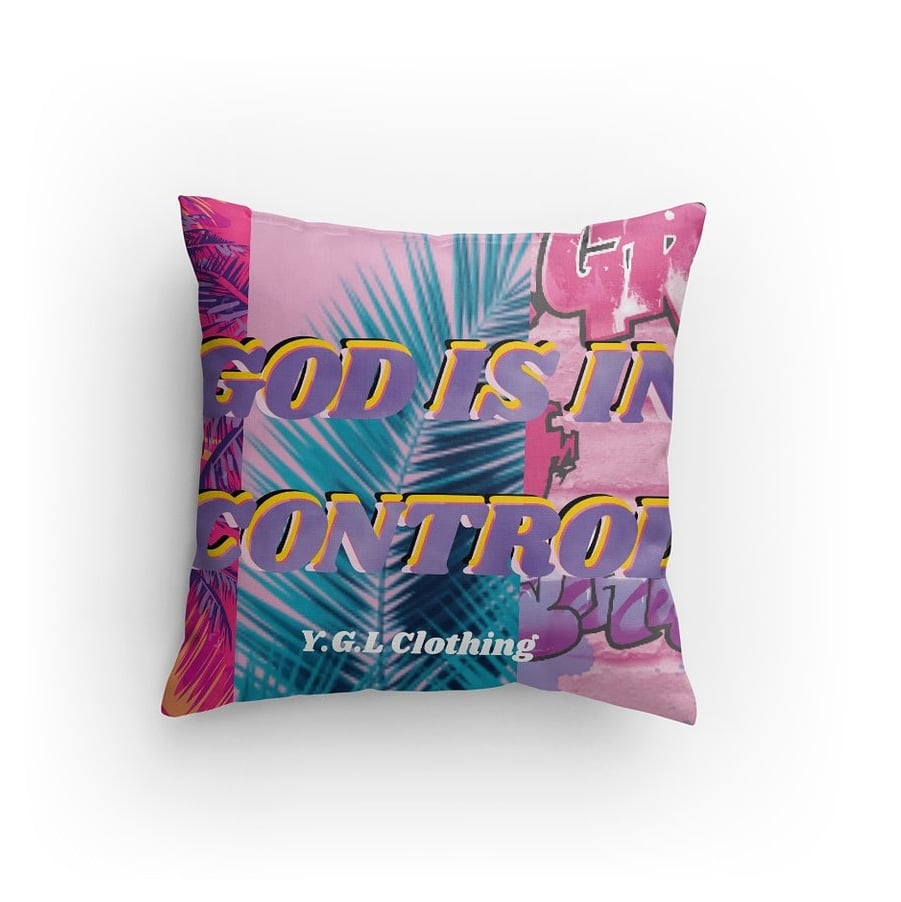 Image of God Is In Control 20x20 Custom Pillow