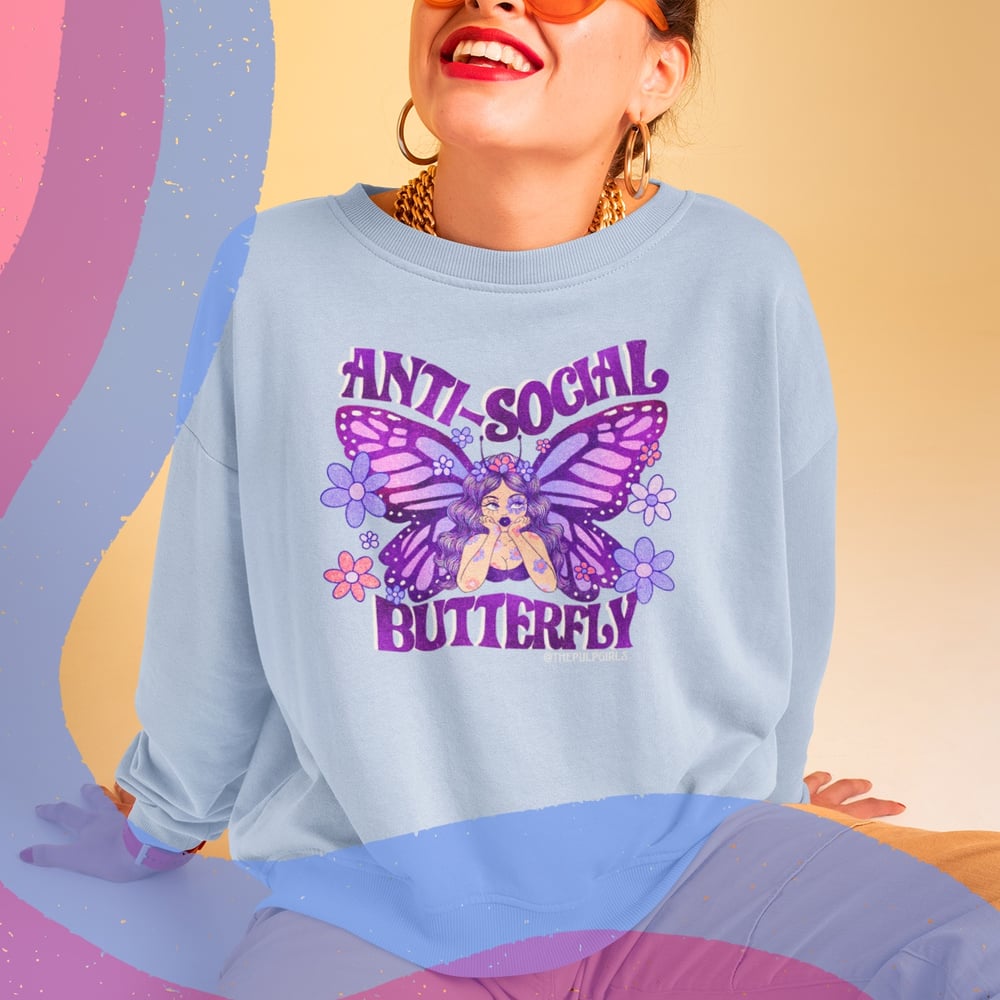 Image of ANTI-SOCIAL BUTTERFLY SWEATSHIRT