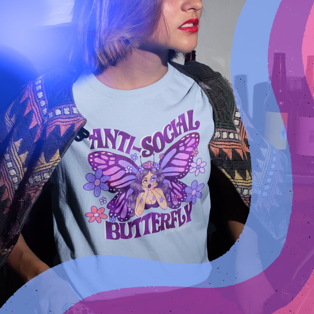 Image of ANTI-SOCIAL BUTTERFLY TEE