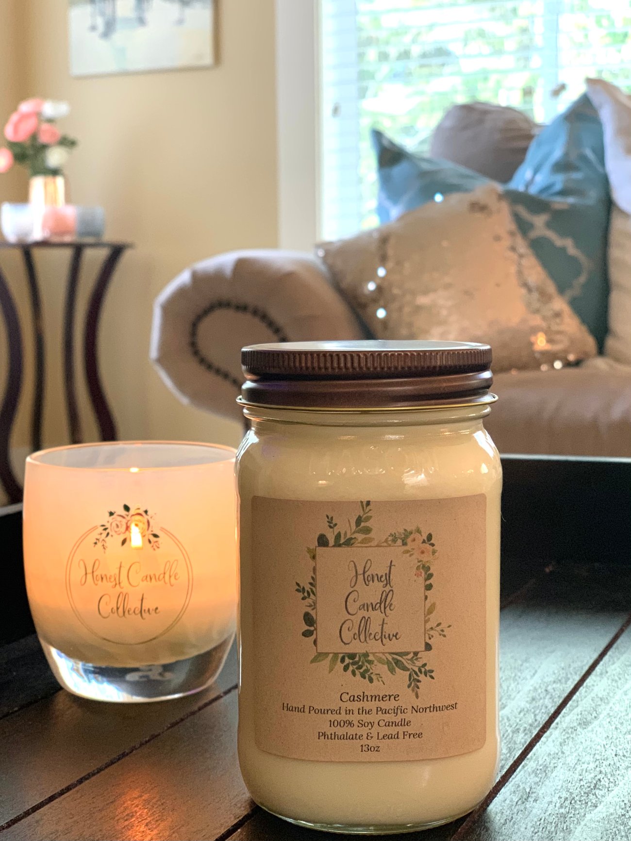 Soy Mason Jar Candle (13 oz) Honest Candle Collective