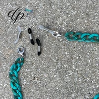 Image 2 of TEAL acrylic chain for sunglasses or mask