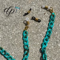 Image 3 of TEAL acrylic chain for sunglasses or mask