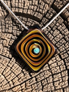 Image of Glass with inlaid Turquoise