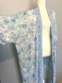 Image 1 of  Kimono Pastel blue Floral
