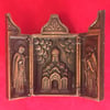 Russian Cast Metal Triptych