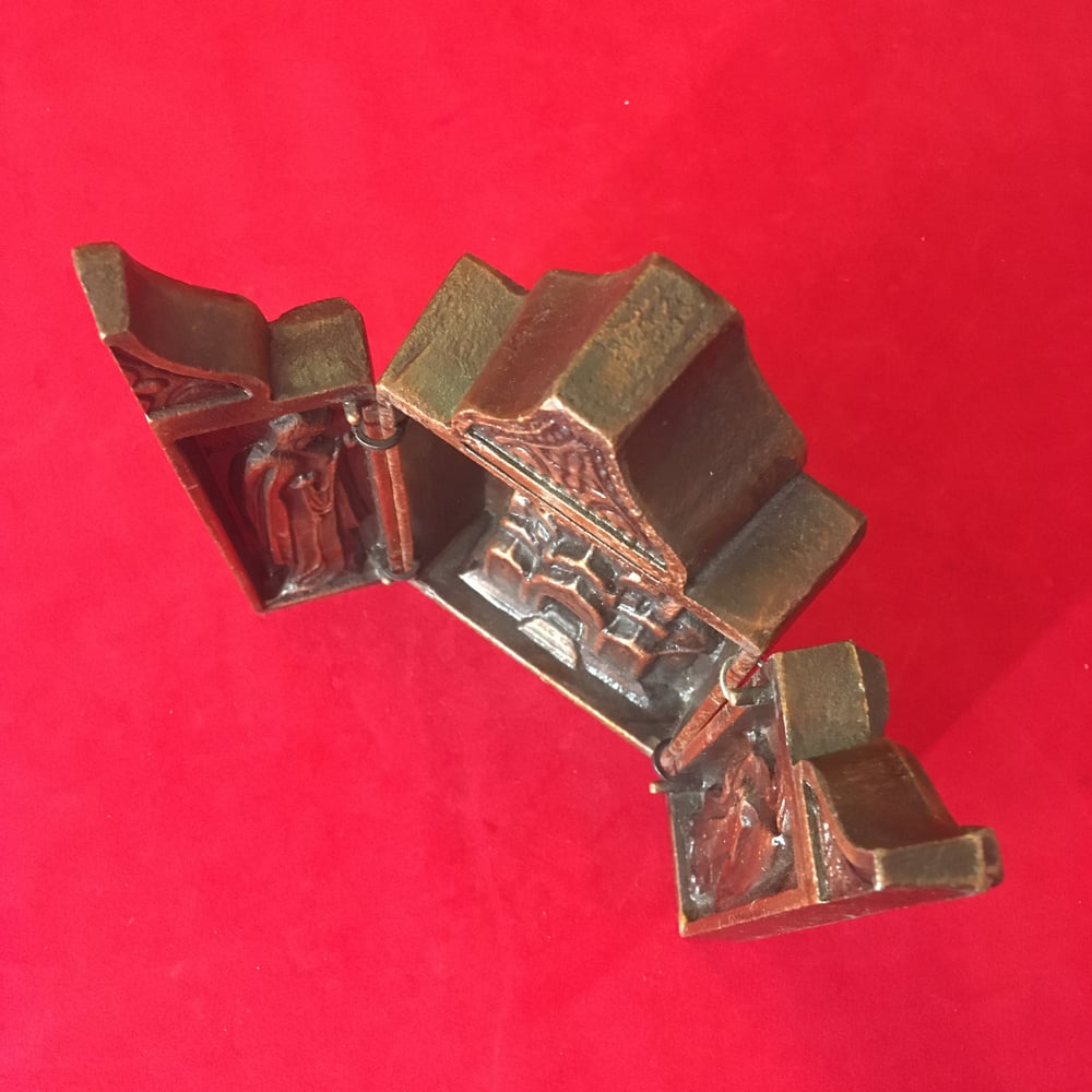 Russian Cast Metal Triptych