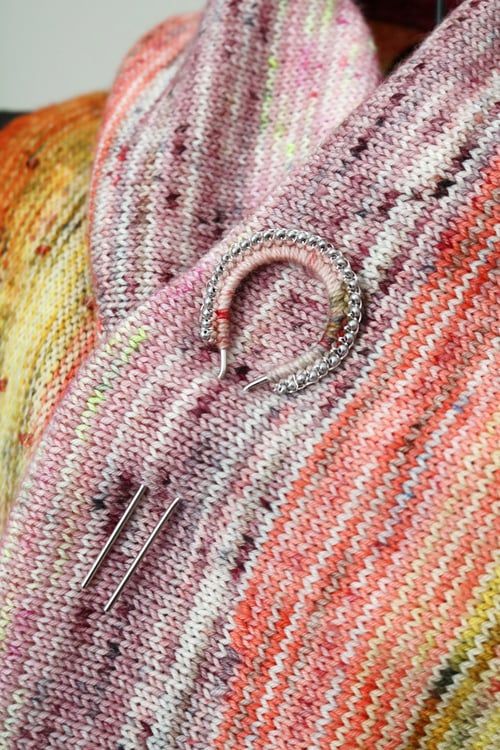 Image of PEACOCK SHAWL~HAIR PIN - Magnolia
