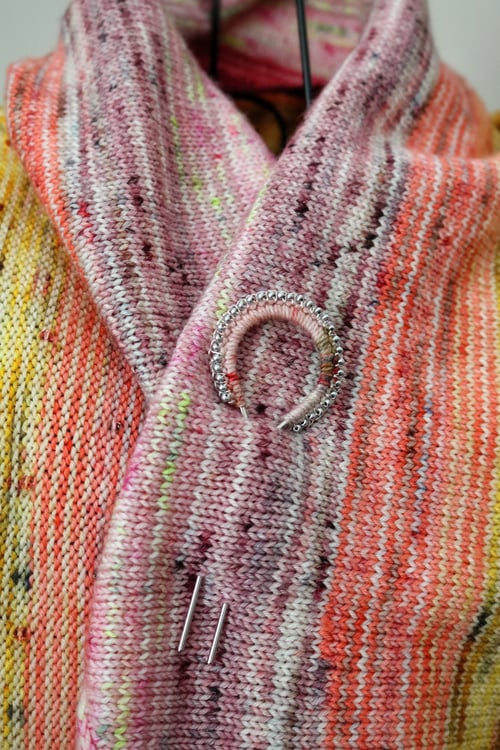 Image of PEACOCK SHAWL~HAIR PIN - Magnolia