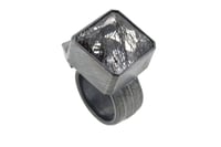 Image 4 of Contemporary Cocktail ring. Tourmaline quartz in oxidised silver by Chris Boland Jewellery