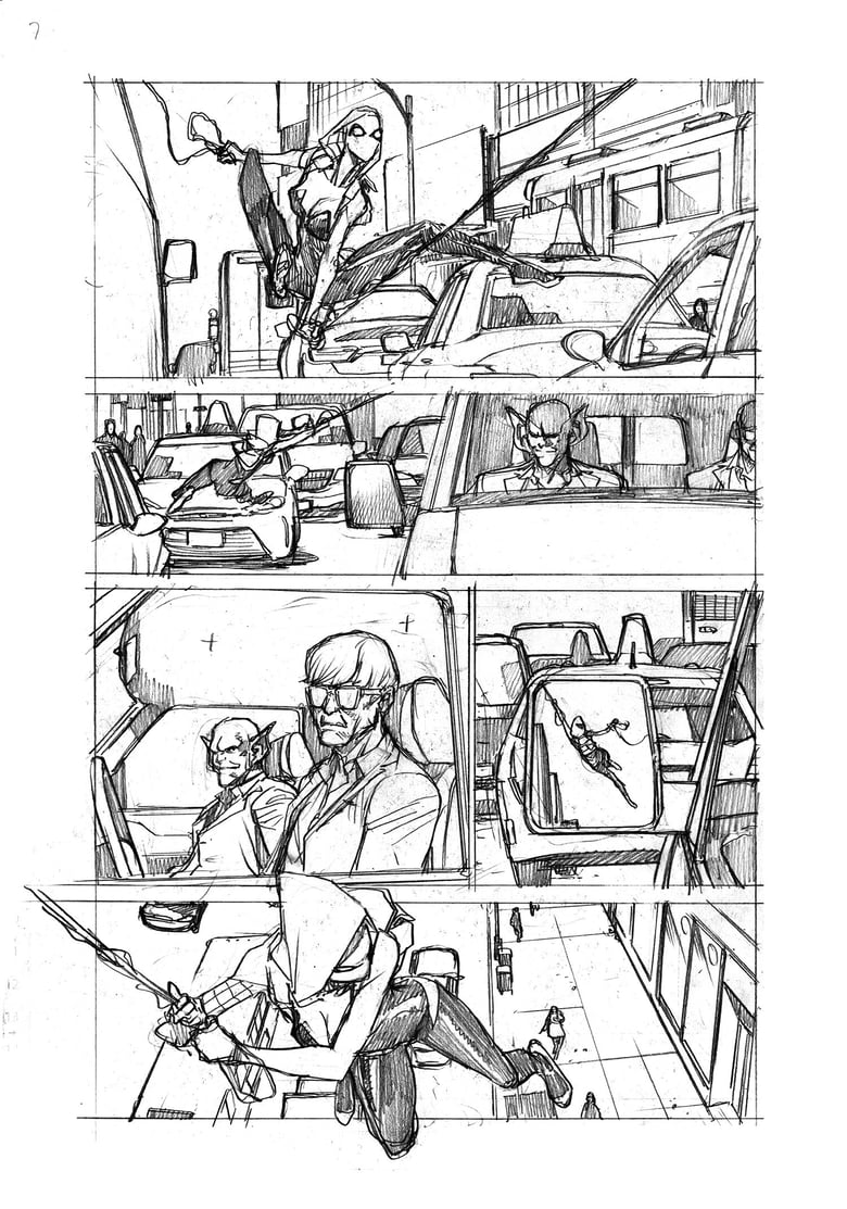 Image of Ghost-Spider 5 Page 7 on HOLD for Sean