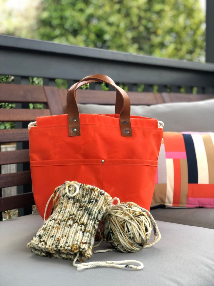 Image of Waxed Tangerine Project Bag