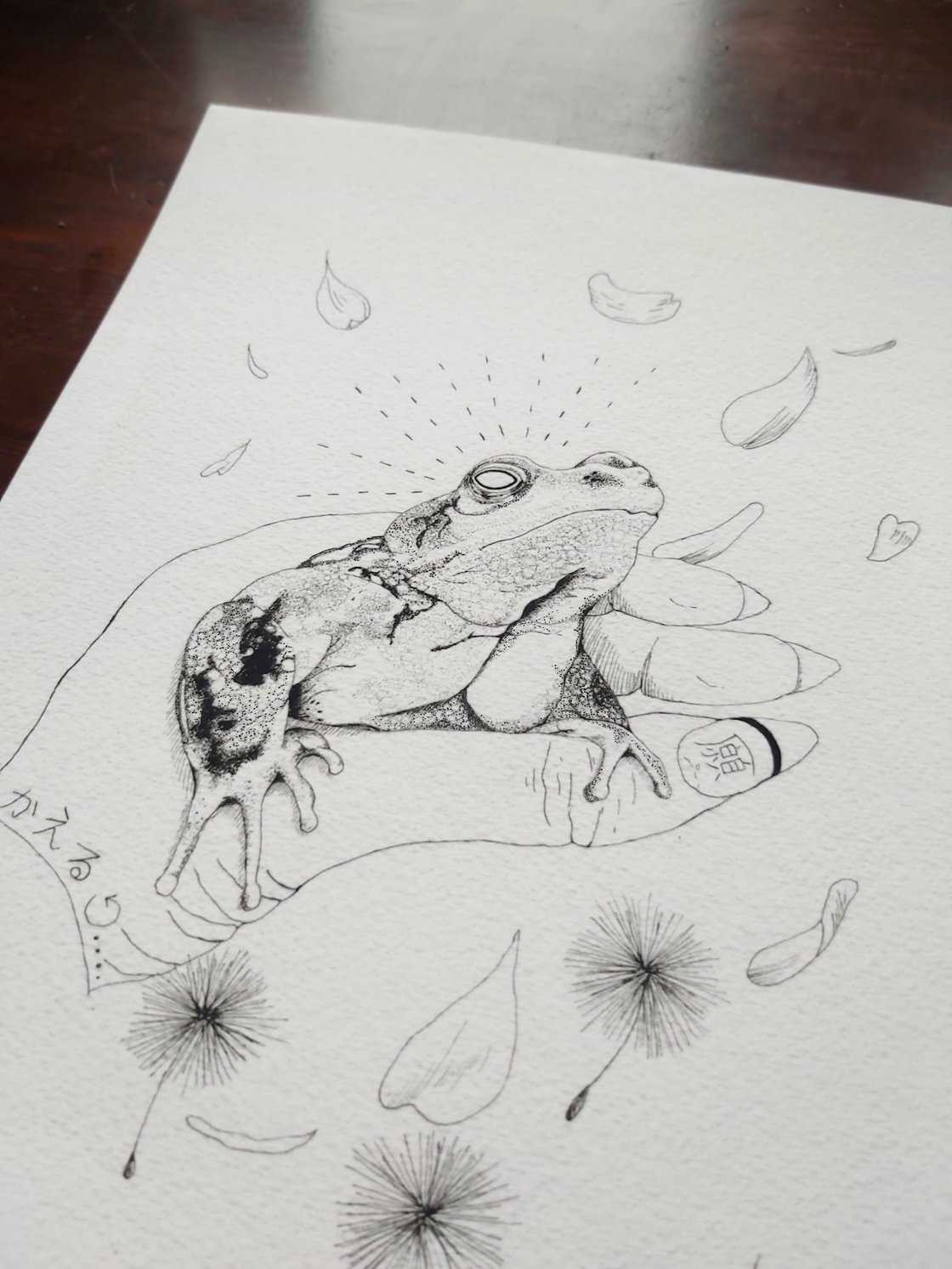 Image of Kaeru Wishes print A4