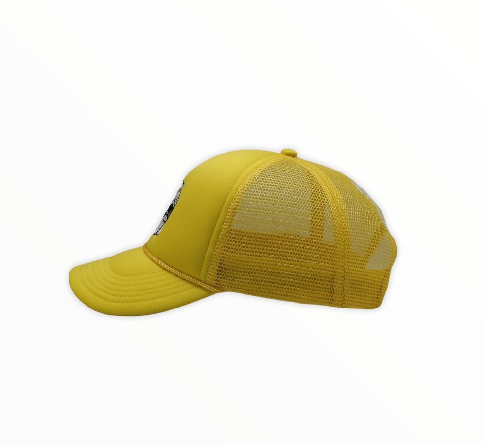 Image of Poppy limited edition Yellow Trucker hat