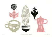 Chá da Meia-Noite • Linocut Print