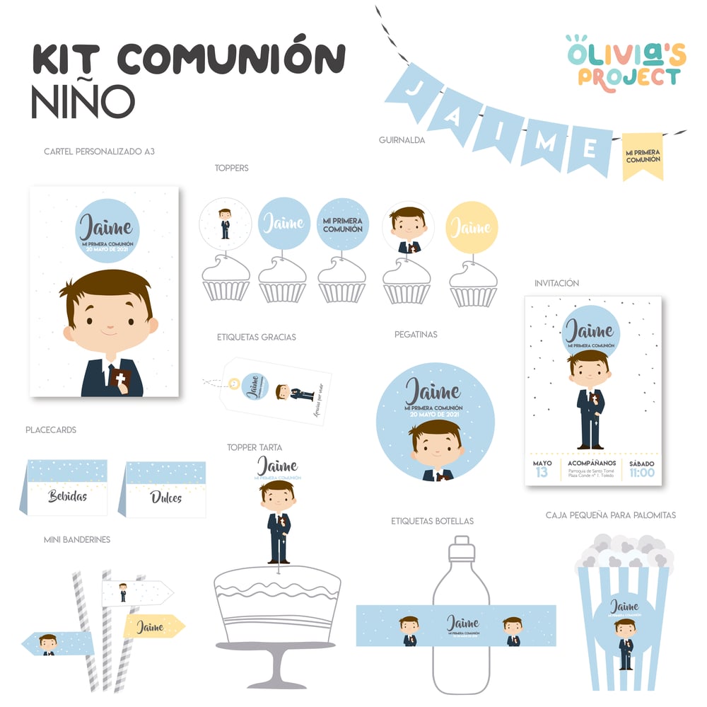 Image of Kit de Comunión Personalizado Niño
