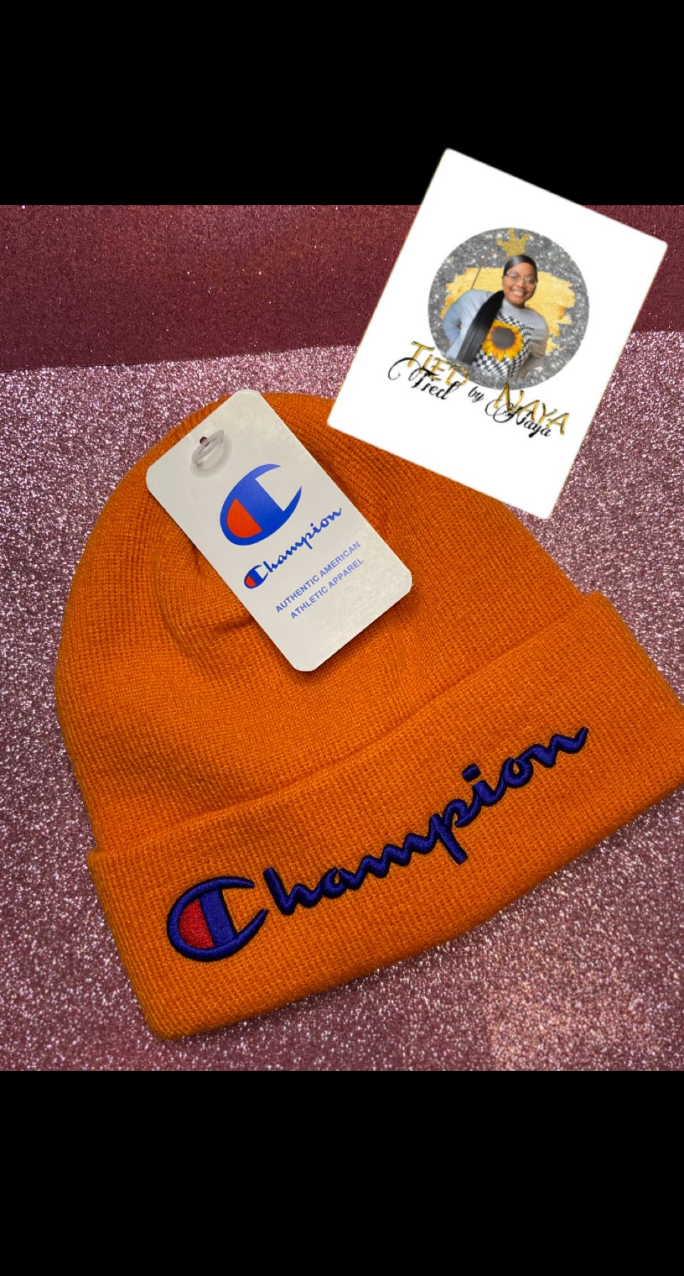 Image of Orange Champion  Beanie 