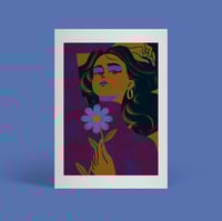 Image 1 of 'Woman and Flower' Poster 