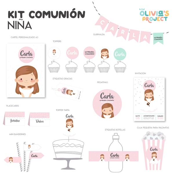 Image of Kit de Comunión Personalizado Niña