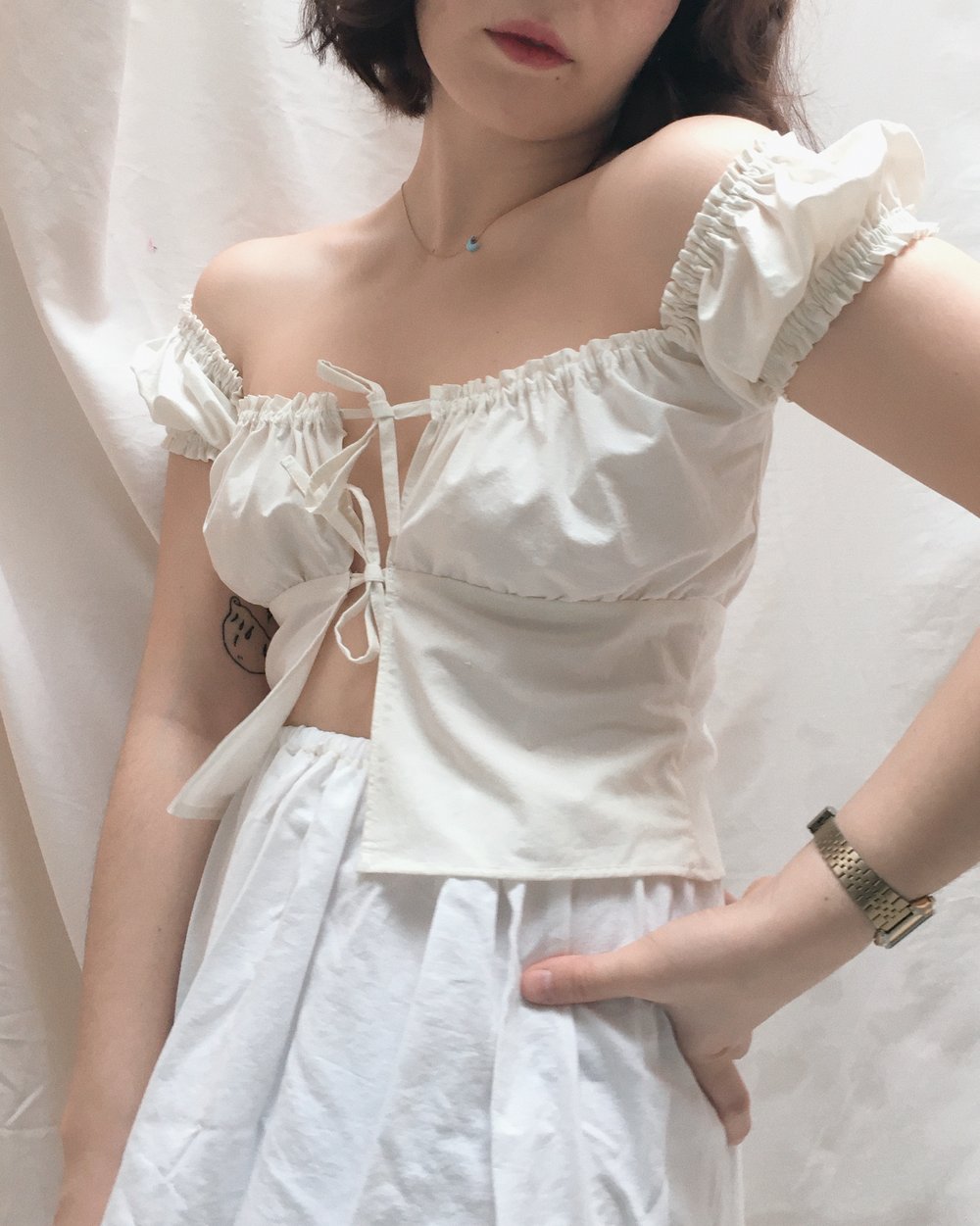 Image of Milkmaid Top - White