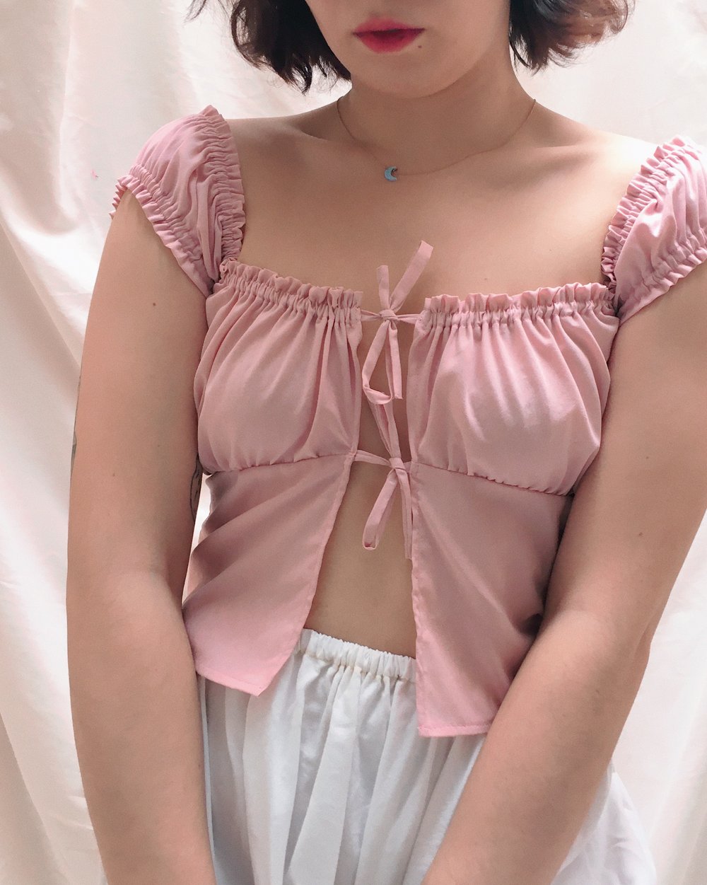 Image of Milkmaid Top - Pink