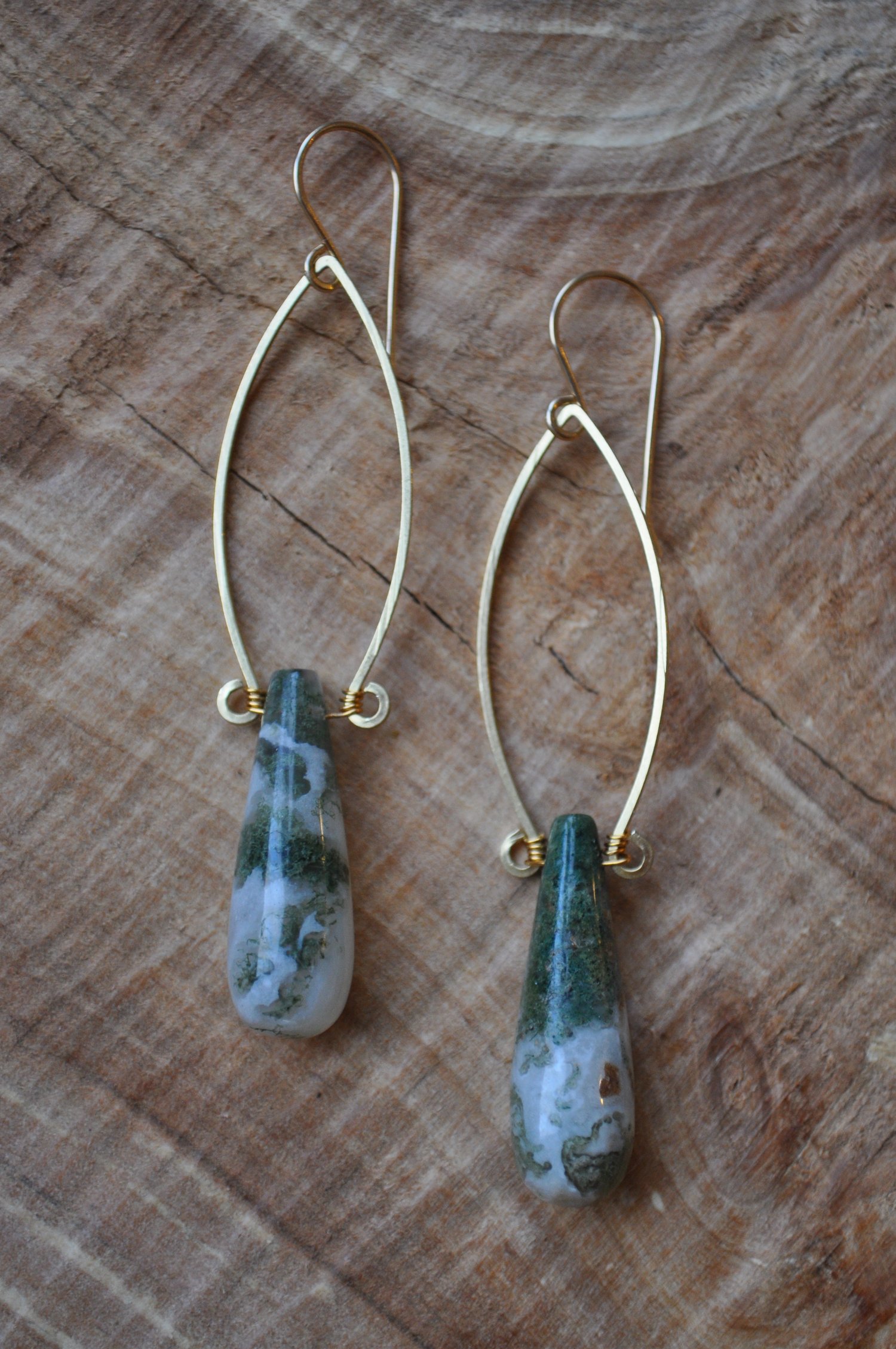 Image of One of a Kind Moss Agate Drops