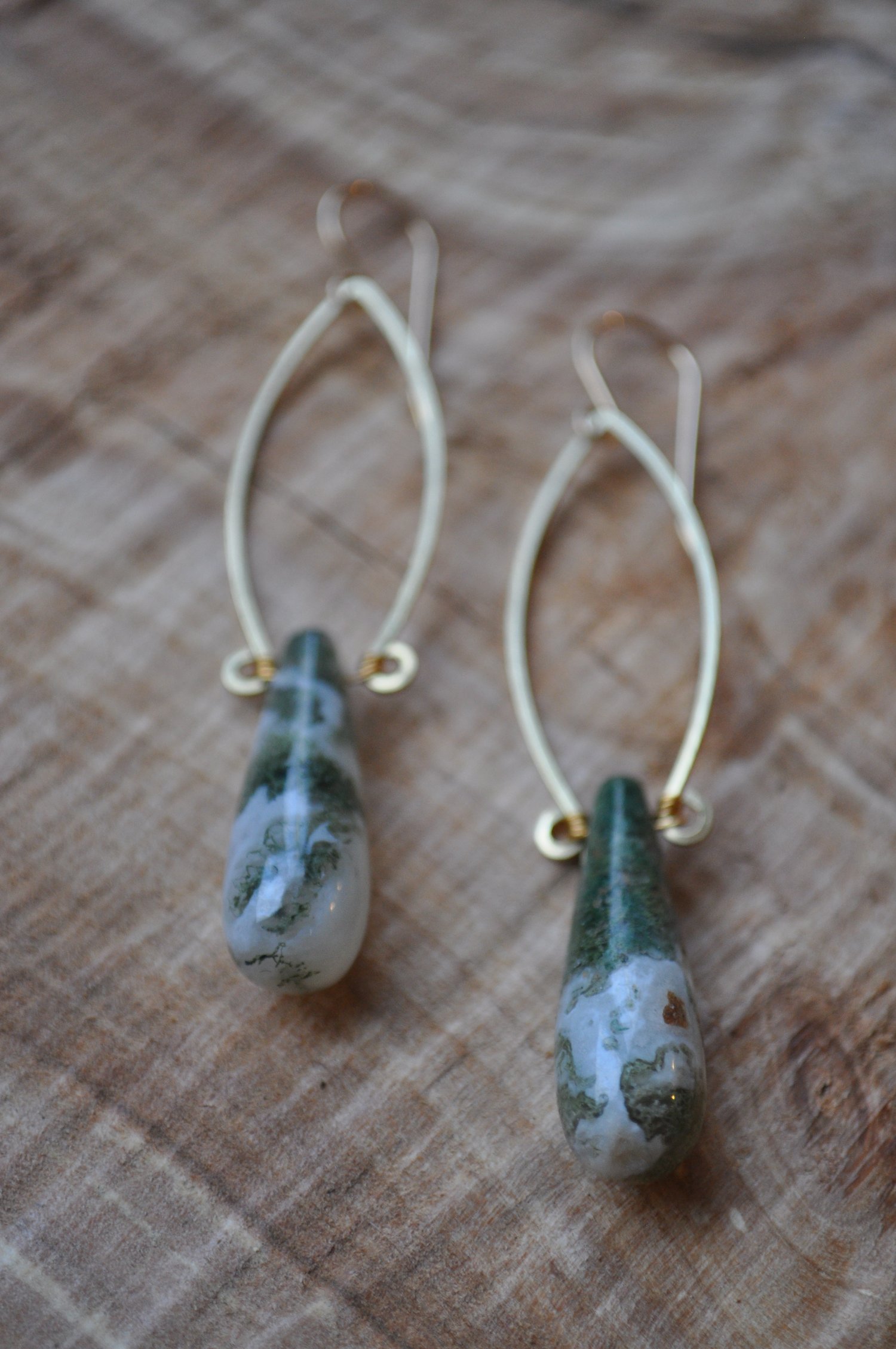 Image of One of a Kind Moss Agate Drops