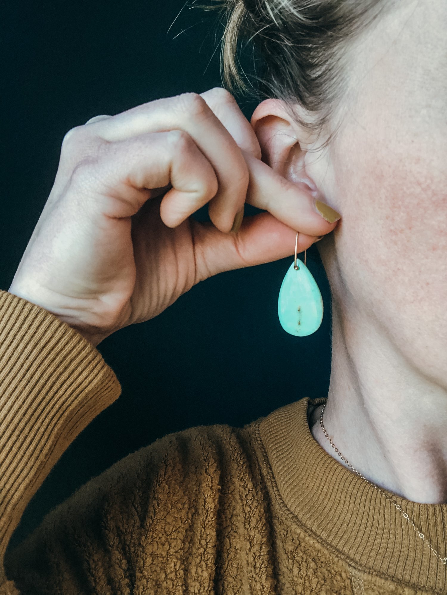 Image of Chrysoprase Teardrops