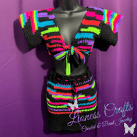 Image 1 of Custom Date Night Tie-Front 2 Piece Set