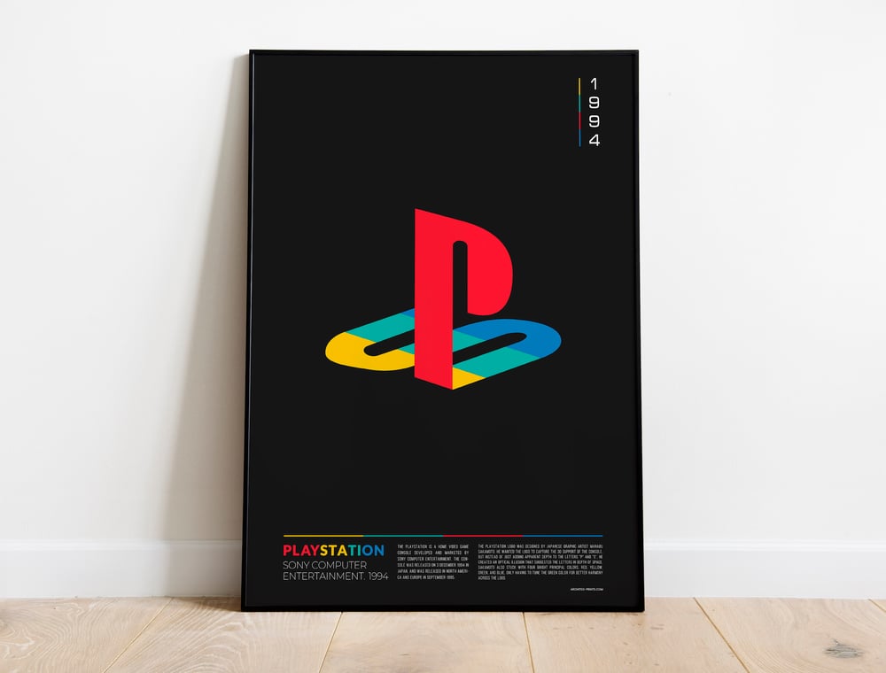 Playstation Video Game Console Logo Poster