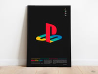 Image 1 of Playstation Video Game Console Logo Poster