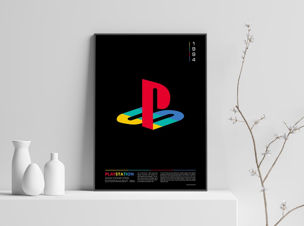 Playstation Video Game Console Logo Poster