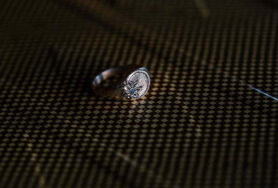 Image of Diamond Flower Signet