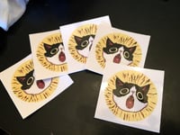 Image 2 of Yelly Shelly - Tuxedo Cat Vinyl Sticker