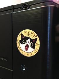 Image 3 of Yelly Shelly - Tuxedo Cat Vinyl Sticker
