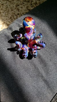 Image 4 of Amber purple octopus pendant