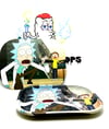 Rick and Morty DJ Mic Drop medium metal  rolling tray with magnetic lid
