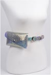 "Mia" multicolored studded fanny pack with belt