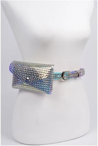 Image 1 of "Mia" multicolored studded fanny pack with belt