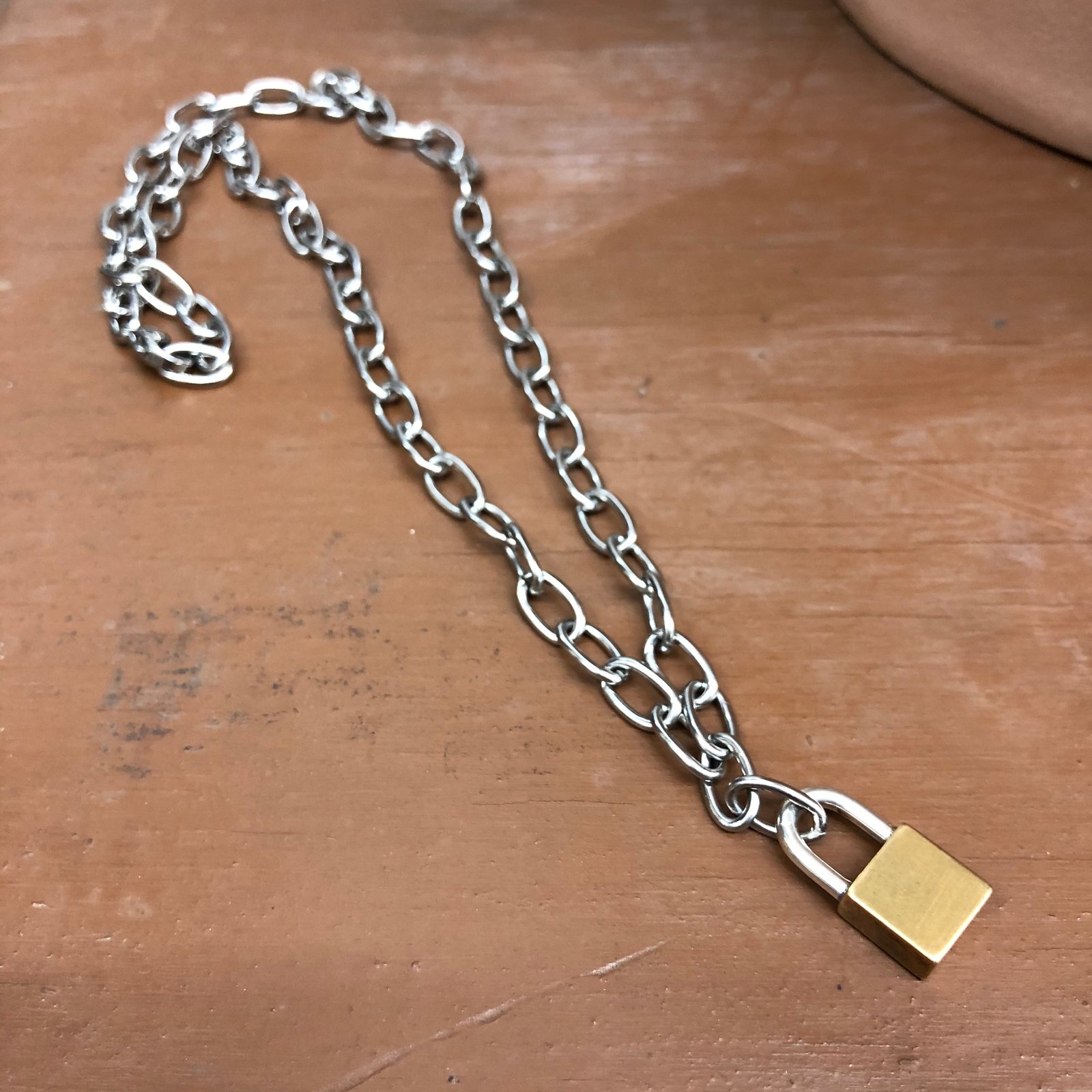 big lock necklace