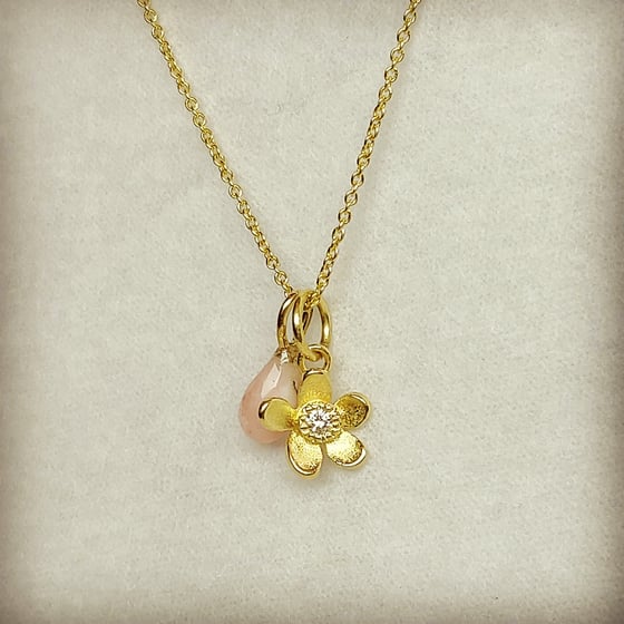 Beeld van Pendant Forget-me-not/diamond 0,03ct