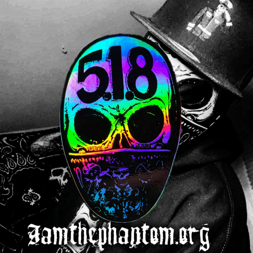Image of  Holographic 518 Jason Mask Sticker 