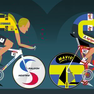 Laurent Fignon and Greg LeMond