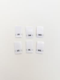 XS-XXL Woven Size Tags