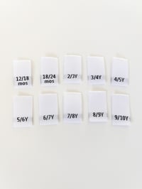 Split Sizing Woven Size Tags