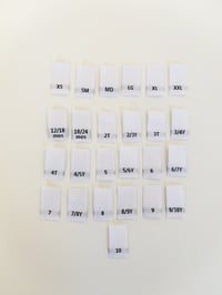 100 Count Custom Mix Woven Size Tags