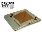 Image of 28 by 48 Silver/Brown Heavy Duty Tarp