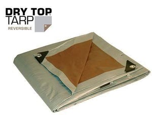 Image of 28 by 48 Silver/Brown Heavy Duty Tarp