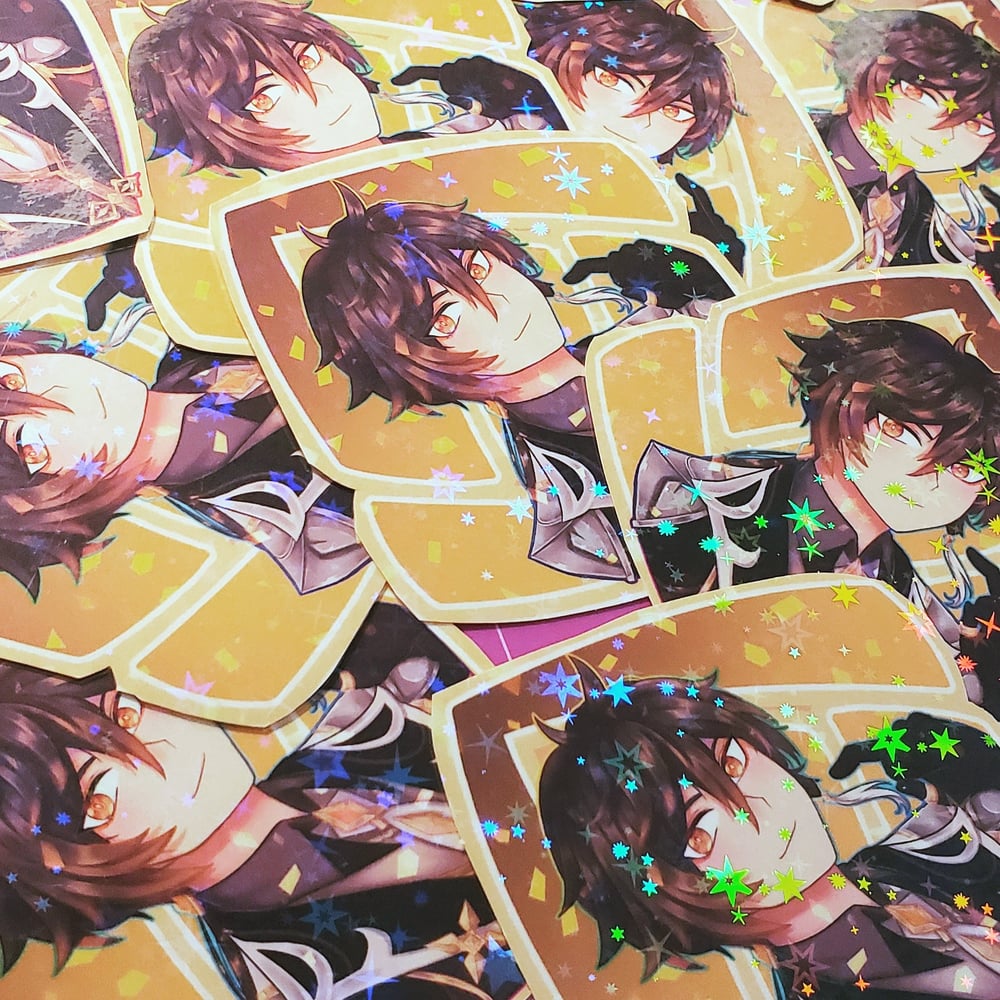 Image of Genshin Impact Holo Stickers: Liyue Characters