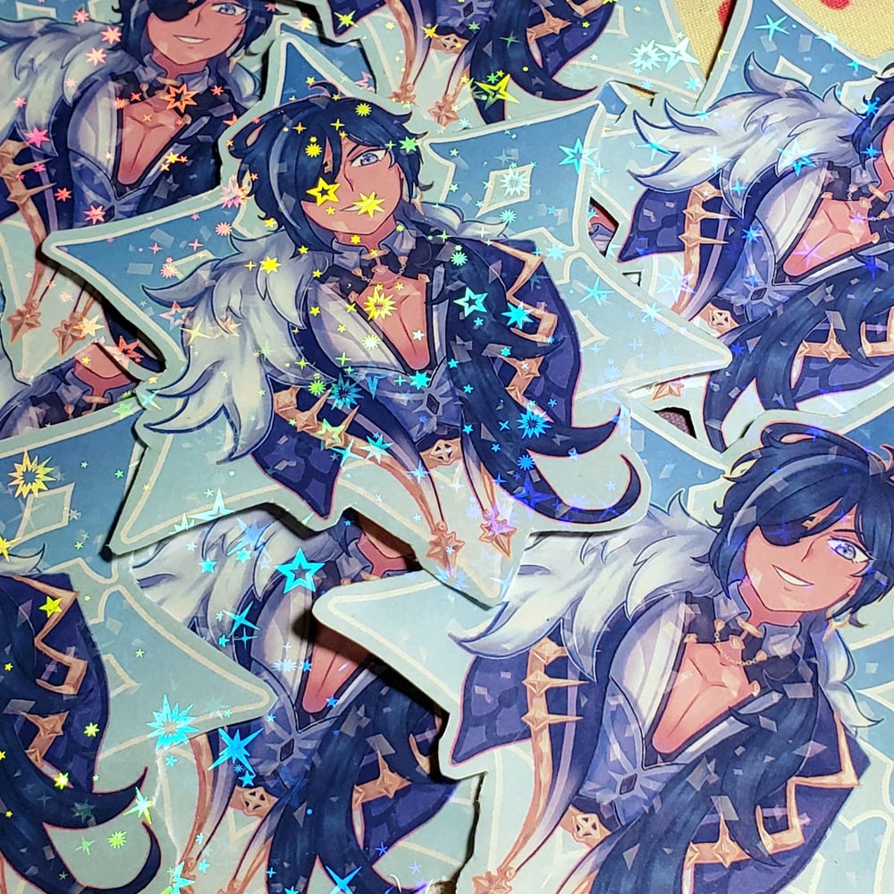 Image of Genshin Impact Holographic Stickers: Monstadt Characters 